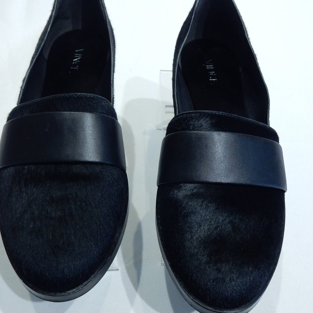 Vince "Mason" Black Calf Hair Flats in Size US 8.5  / EU 38.5 (New)